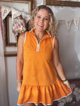 Tangerine Collar Dress