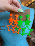 Neon Stardust Earrings