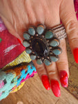 Tibetan Onyx/Chrysoprase Ring