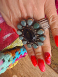 Tibetan Onyx/Chrysoprase Ring
