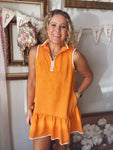 Tangerine Collar Dress