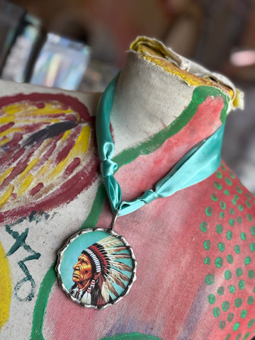 Turquoise Trail Chief Pendant