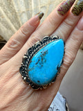 Turquoise Teardrop Statement Ring