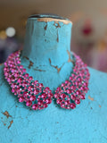 Pink Solid Starlight Collar Crystal Necklace