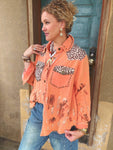 Rust + Rebel Paint Splatter Shacket