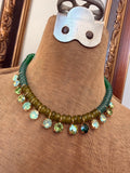Jade Crystal Raindrop Necklace - 4 Color Options