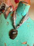Earthstone Paisley Scarf Necklace