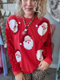 🎅 Santa Sparkle Sequin Pullover