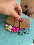 Dyed Howlite Butterfly Earrings
