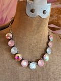 Chunky Pink Opal Dream Crystal Necklace