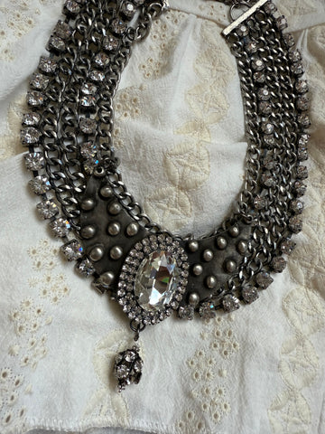 Art By Amy Rhinestone Collar Necklace