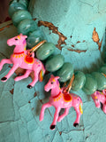 Turquoise Carousel Kisses Necklace