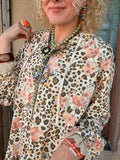 Wildflower Leopard Hoodie Dress
