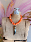 Wild Horn Acrylic Necklace by Jennifer Thames Originals
