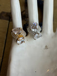 Teardrop Bling Ring - gold or silver