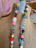 Funky Luxe Necklace by SBC - Lime/Light Blue Dice
