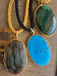 Jennifer Thames Gemstone Pendant Necklace
