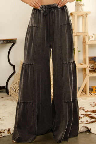 Black Boho Wide Leg Pants