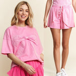 Bubble Gum Bow 2 Piece Set