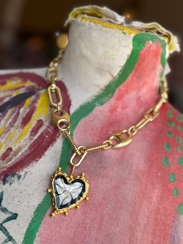 Jennifer Thames Watercolor Heart Necklace