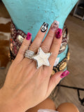 Howlite Star Ring
