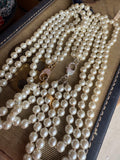Glamour Trio Pearl Necklace - 2 color clasp options