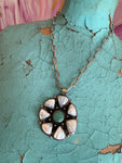 Tibetan Turquoise/MOP Daisy Necklace