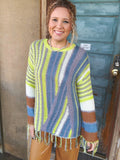 ✨ Meadow Mosaic Fringe Sweater