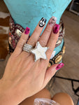 Howlite Star Ring