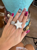Howlite Star Ring
