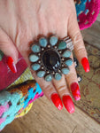 Tibetan Onyx/Chrysoprase Ring