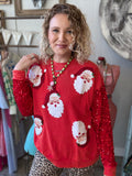 🎅 Santa Sparkle Sequin Pullover
