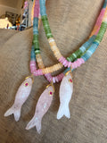Blushing Waters Jade Fish Necklace by Jennifer Thames Originals