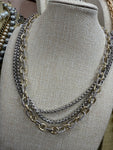 Triple Chain Link Necklace