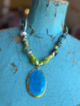 Turquoise Statement Scarf Necklace - Jennifer Thames Originals