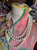 Glamour Trio Pearl Necklace - 2 color clasp options