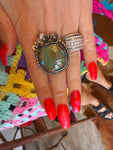 Tibetan Turquoise Pyrite Ring