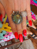 Tibetan Turquoise Pyrite Ring