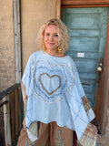 Heartstrings Patchwork Poncho Top