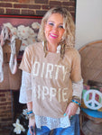 Jaded Gypsy Dirty Hippie Tee - Vintage Tan