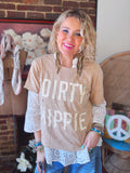 Jaded Gypsy Dirty Hippie Tee - Vintage Tan