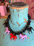 Wild Horse Necklace - Dark Horse (damaged tail)