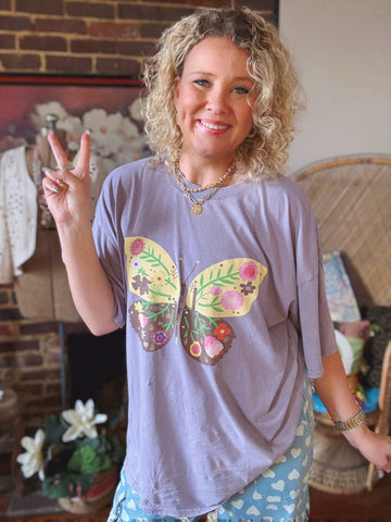 Lavender Breeze Butterfly Top