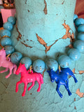 Wild Horse Bubble Necklace by Jennifer Thames Originals - Turquoise L/P/B