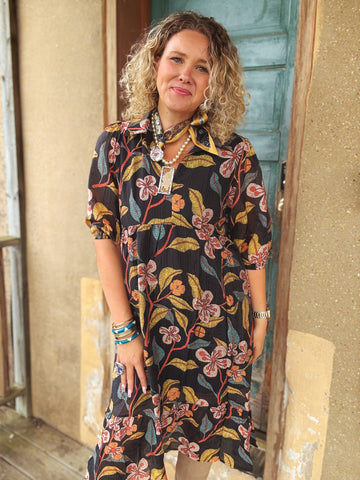 Twilight Garden Midi Dress Small-2X
