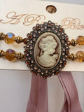 Amber Cameo Choker by A Rare Bird