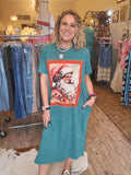 Vintage Noel Santa Dress Tee