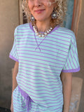 Sweet Escape Stripe Set - Mint/Purple