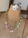 Prism Layers Triple Strand Necklace