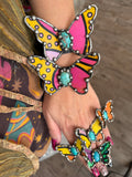 🦋 “Butterfly Garden Cuff” – Art by Amy Vintage Tin Statement